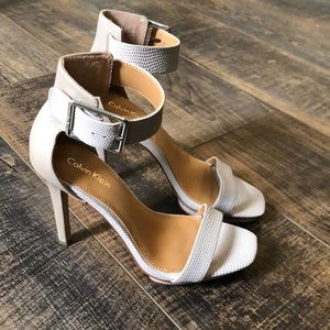 Calvin Klein Vable New Lizard/Cow Silk heels